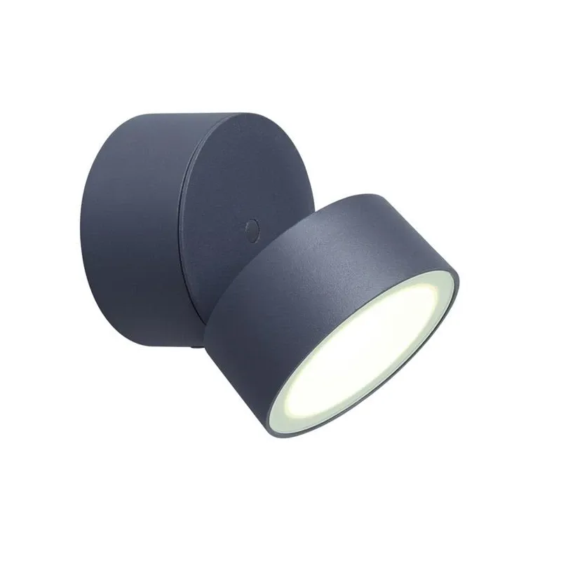 Āra sienas lampa Lutec Cltrumpet, 11W, LED, IP54, pelēka krās., 9.4 cm x 11.6 cm