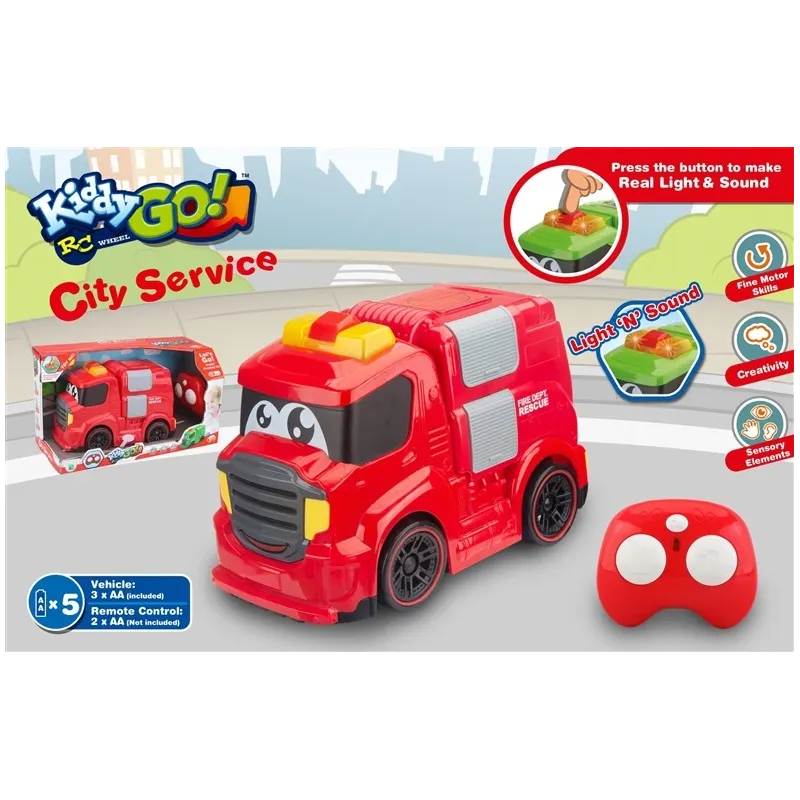 Rc automobilis City Service Fire Dept DHTRC10591, raudona sp.