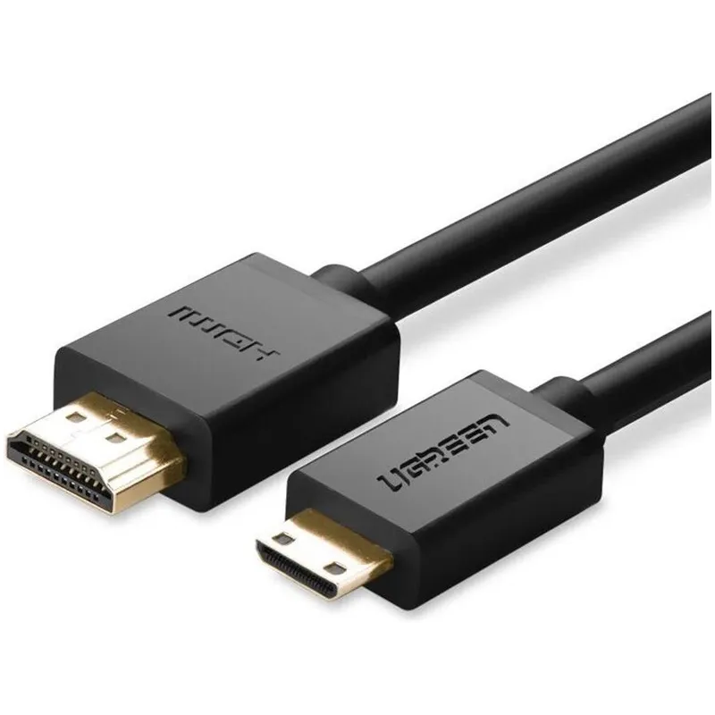 Kabelis Ugreen HDMI - Mini HDMI HDMI Vīrietis, HDMI Vīrietis, 1.5 m, melna krās.