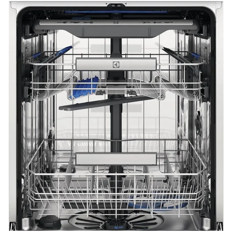 Iebūvējamā trauku mazgājamā mašīna Electrolux 700 sērija „GlassCare“ EcoLine EEG68600W, melna krās.