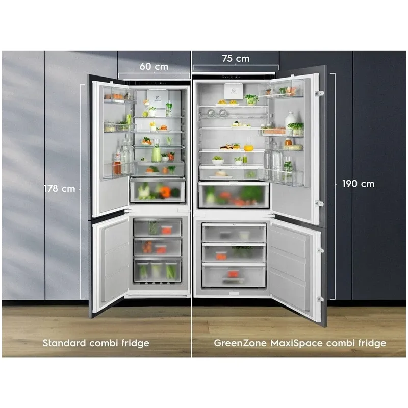 Įmontuojamas šaldytuvas šaldiklis apačioje Electrolux 700 serija E7TNGE75S