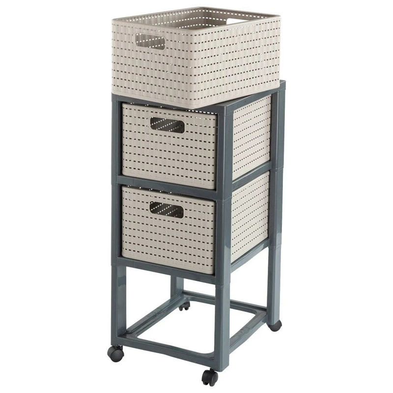 Lietu kaste ar atvilktnēm ROTHO, smilšu krāsā, 37.5×32.5×71.2 cm