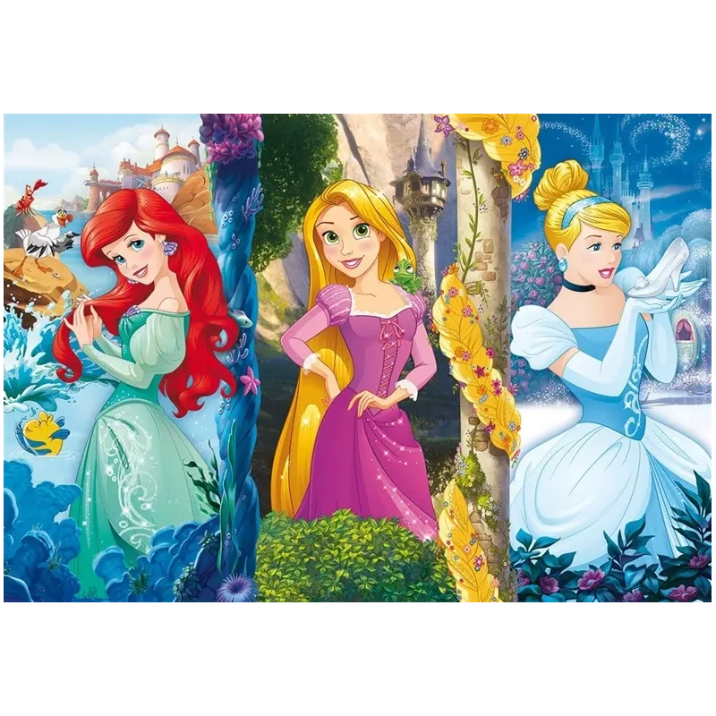 Dėlionė Clementoni Princess 26416, 68 cm x 48 cm, 60 vnt., įvairių spalvų