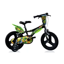 Детский велосипед Dino Bikes 616L-DS, черный цв.-зеленый цв., 10'', 16″
