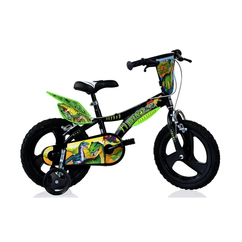 Bērnu velosipēds Dino Bikes 616L-DS, melna krās.-zaļa krās., 10'', 16