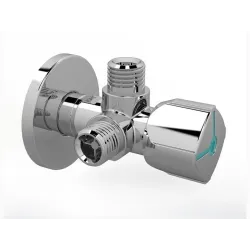 Kampinis ventilis CQ4102. 1-2x3-8x3-8 išor. sriegiai