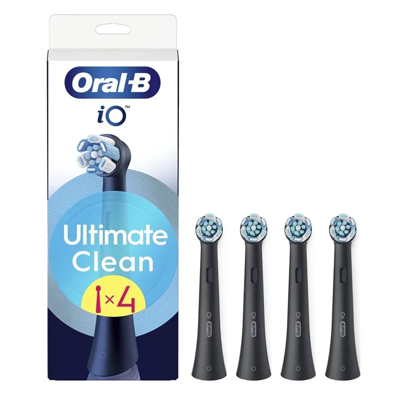 Elektriskās zobu birstes galviņa Oral-B iO UltimateClean CBF-4, melna, 4 gab.