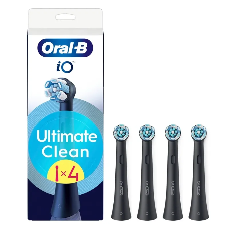 Elektriskās zobu birstes galviņa Oral-B iO UltimateClean CBF-4, melna, 4 gab.