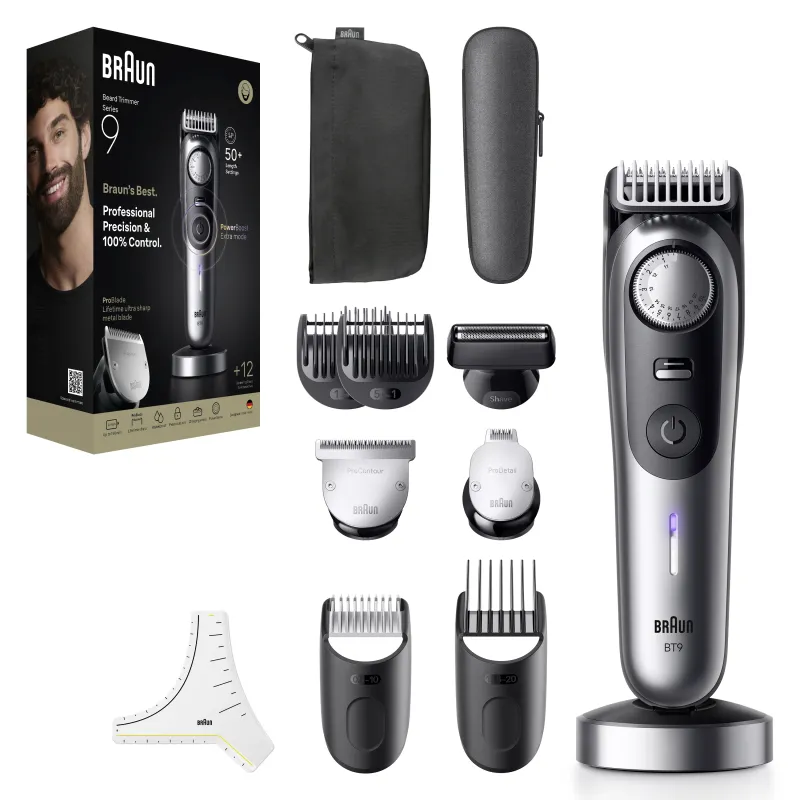 Bārdas trimmeris Braun Series 9 BT9560, li-ion, melna