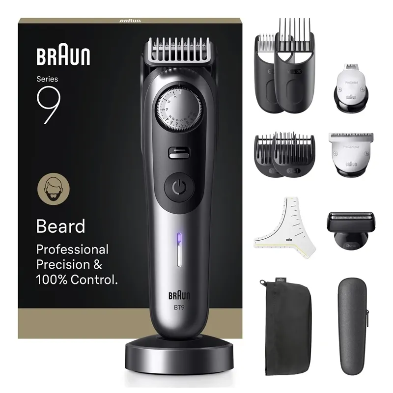 Триммер для бороды Braun Series 9 BT9560, li-ion, черный