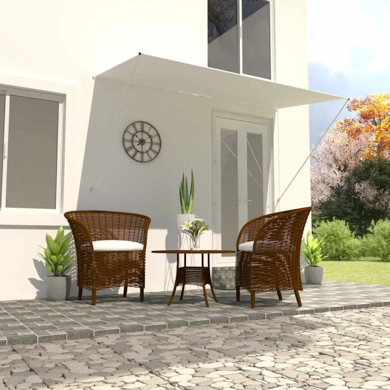 vidaXL markīze, 250x150 cm, sarullējama, krēmkrāsas