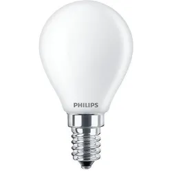 LED spuldze Philips P45, 4.3W, E14, 2700K, 470lm, matēta