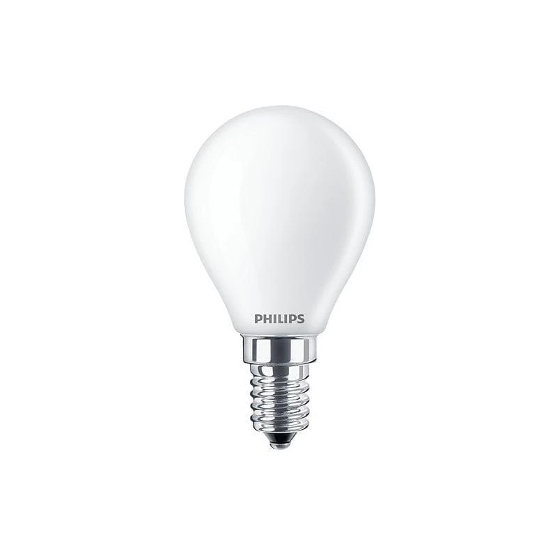 LED spuldze Philips P45, 4.3W, E14, 2700K, 470lm, matēta