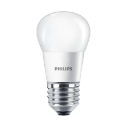 LED spuldze PHILIPS. P45. E27. 5 W. 450 lm. 2700 K