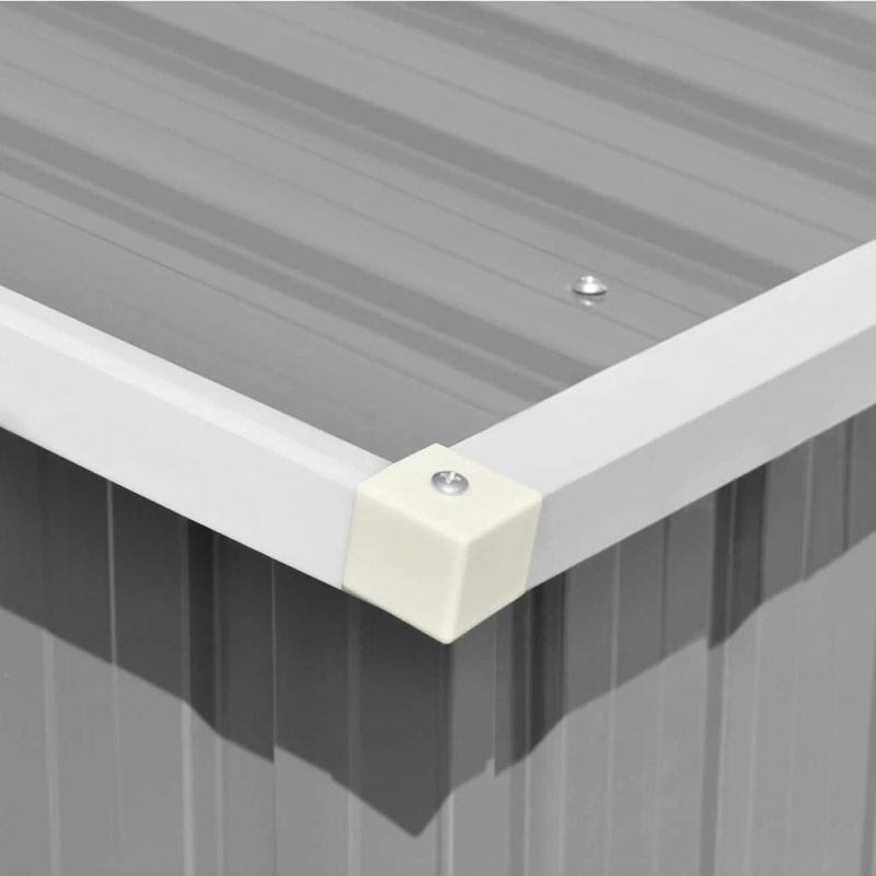 vidaXL dārza šķūnis, pelēks, 257x779x181 cm, cinkots tērauds