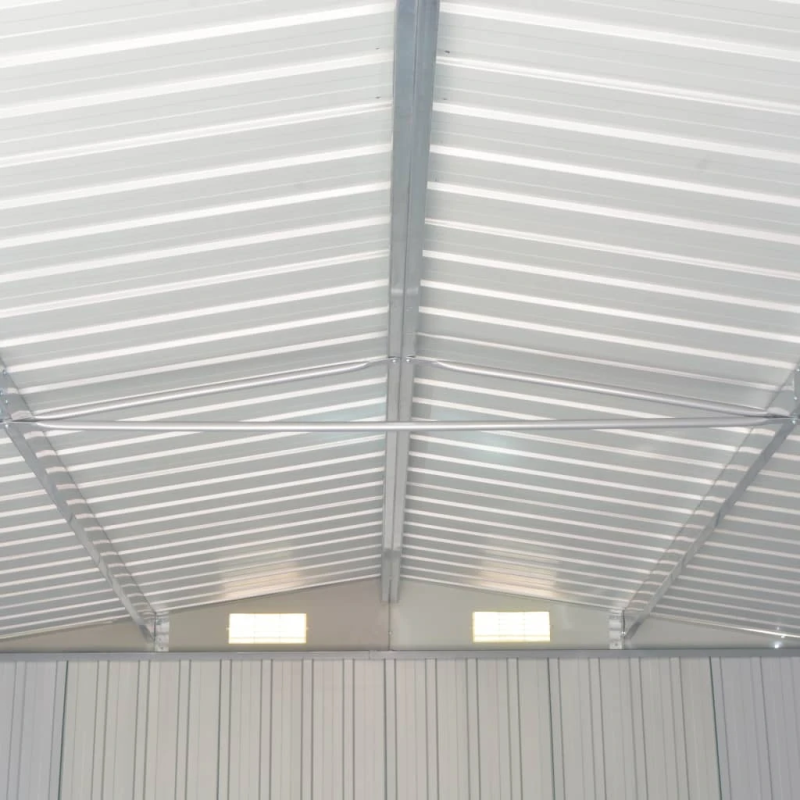 vidaXL dārza šķūnis, antracītpelēks, 257x779x181 cm, cinkots tērauds