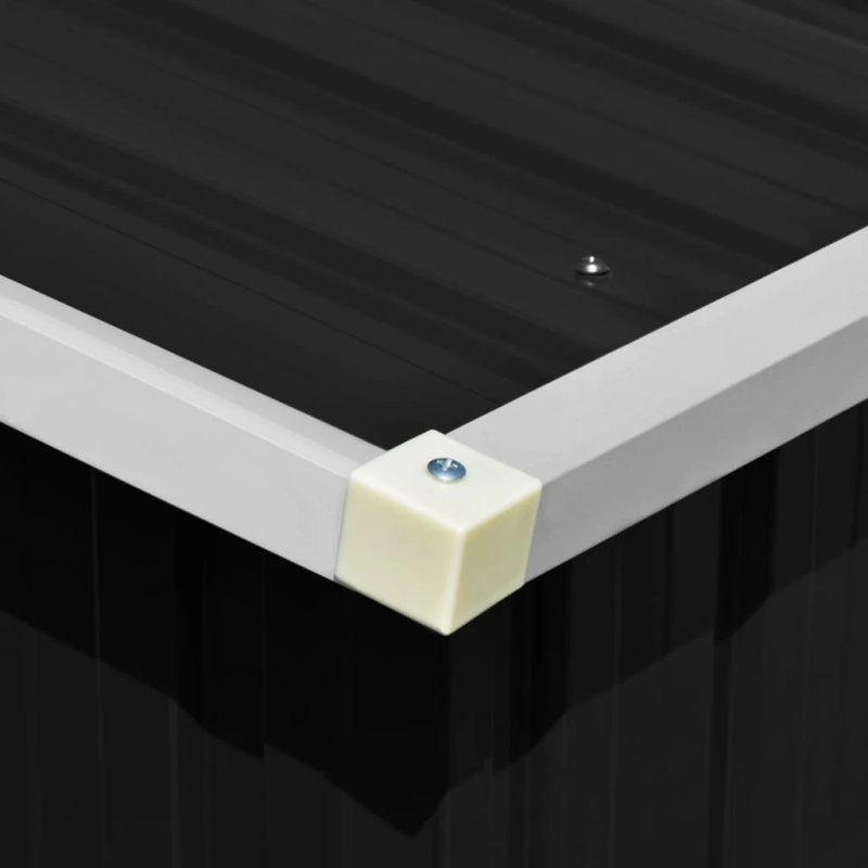 vidaXL dārza šķūnis, antracītpelēks, 257x779x181 cm, cinkots tērauds