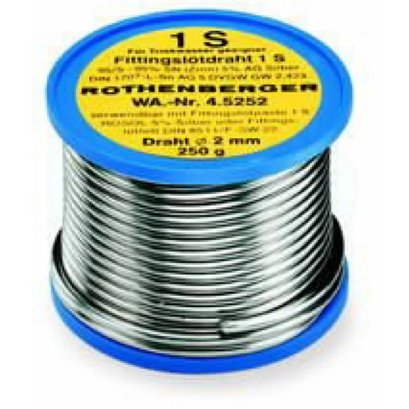 Lodalvas stieple Sn97Ag3, 2 mm, 250 g, Rothenberger