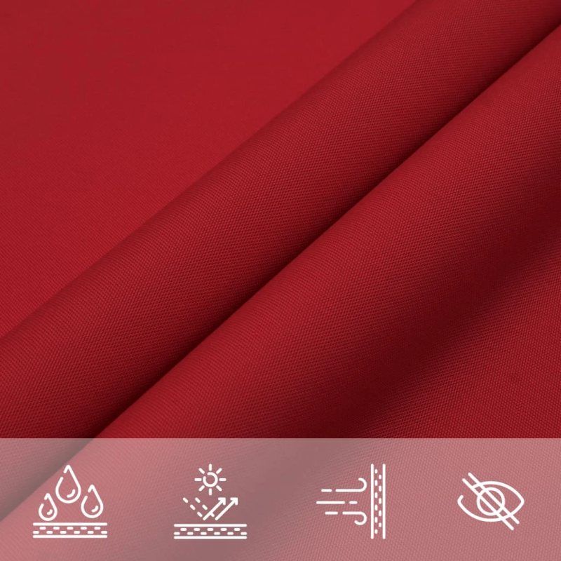 vidaXL saulessargs, taisnstūra, 6x8 m, sarkans oksforda audums