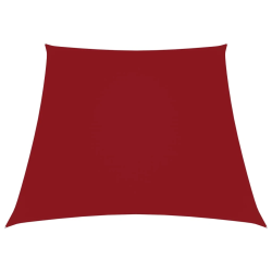 vidaXL saulessargs, 2-4x3 m, trapeces forma, sarkans oksforda audums