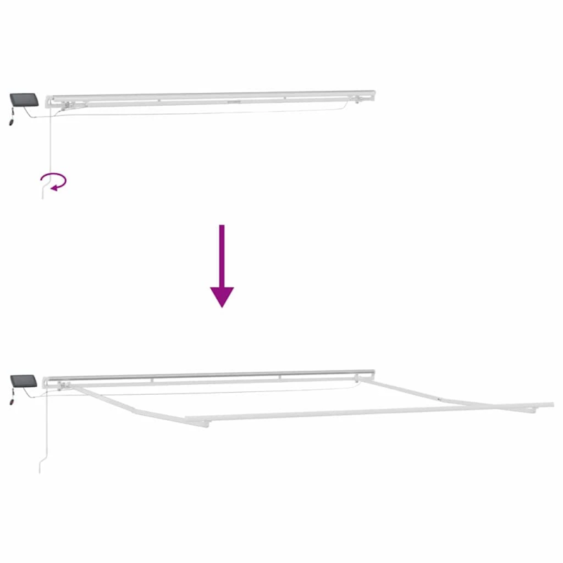 vidaXL Pārklājuma struktūra Balts 400 × 350 cm Alumīnijs