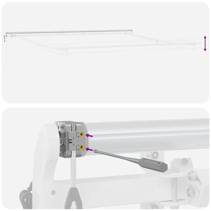 vidaXL Pārklājuma struktūra Balts 500 × 350 cm Alumīnijs