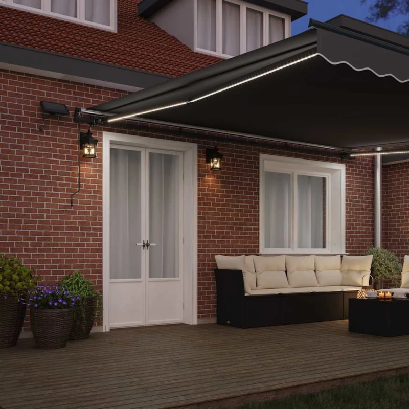 vidaXL Pārklājuma struktūra Antracīts 500 × 350 cm Alumīnijs