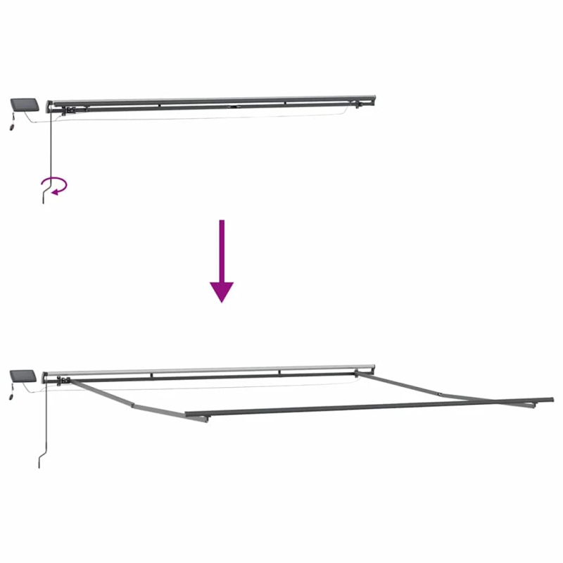 vidaXL Pārklājuma struktūra Antracīts 500 × 350 cm Alumīnijs