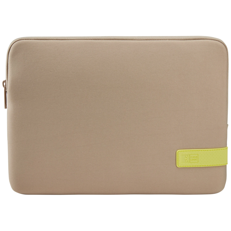 Case Logic 4689 Reflect Laptop Sleeve 13.3 REFPC-113 Plaza Taupe/Sun-Lime