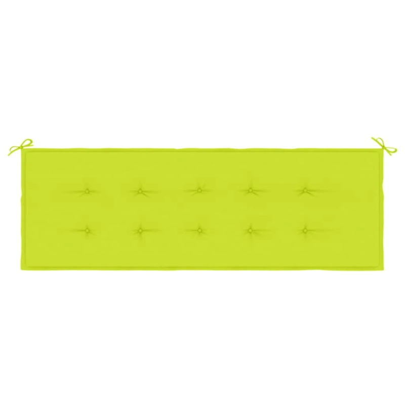 vidaXL dārza sola matracis, 150x50x3 cm, audums, spilgti zaļš