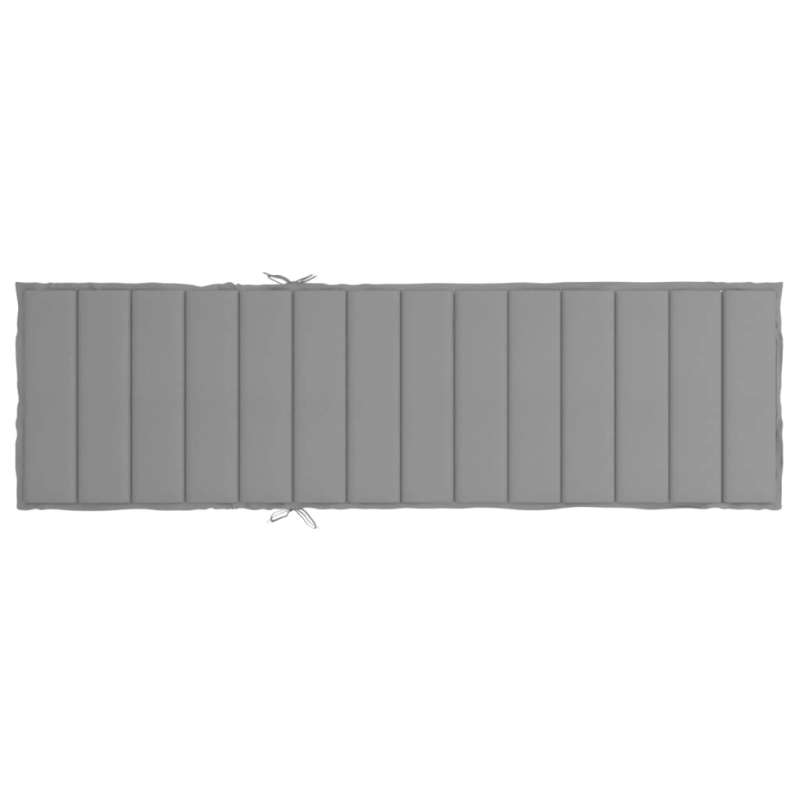 vidaXL sauļošanās krēsla matracis, 200x70x3 cm, audums, pelēks