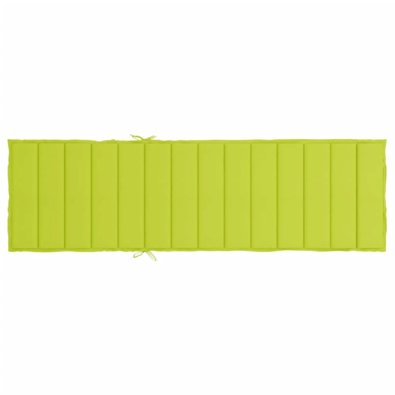 vidaXL sauļošanās krēsla matracis, 200x70x3 cm, audums, spilgti zaļš
