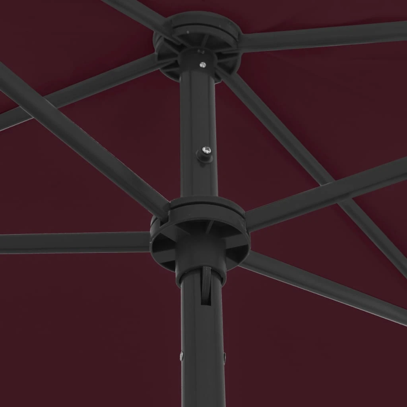 vidaXL pludmales saulessargs, 180x120 cm, vīnsarkans