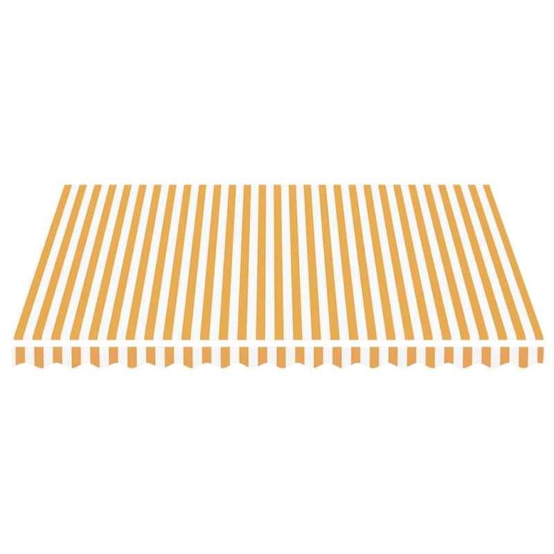 vidaXL nojumes maiņas jumts, dzeltens ar baltu, 4x3,5 m