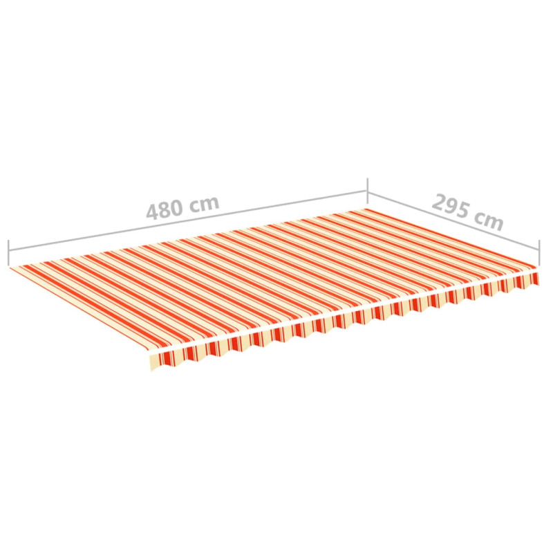 vidaXL nojumes maiņas jumts, dzeltens ar oranžu, 5x3 m