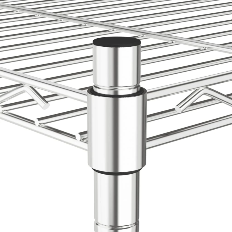 vidaXL 5 līmeņu plaukts, 90x35x180 cm, hromēts, 250 kg