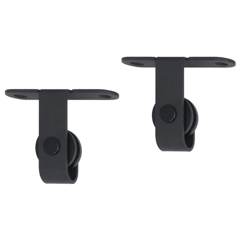 vidaXL bīdāmo skapja durvju komplekts, oglekļa tērauds, 200 cm