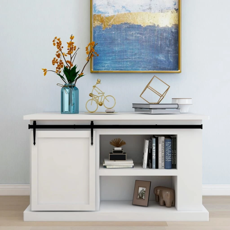 vidaXL bīdāmo skapja durvju komplekts, oglekļa tērauds, 152 cm