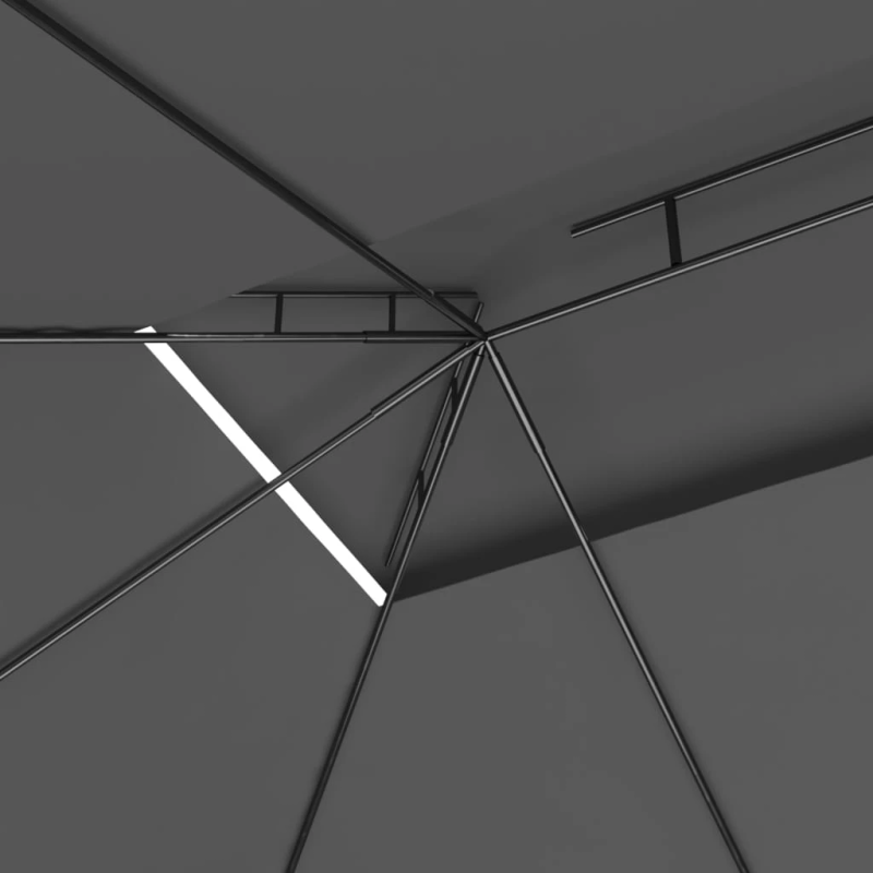 vidaXL dārza nojume, 4x3x2,7 m, antracītpelēka, 160 g-m²