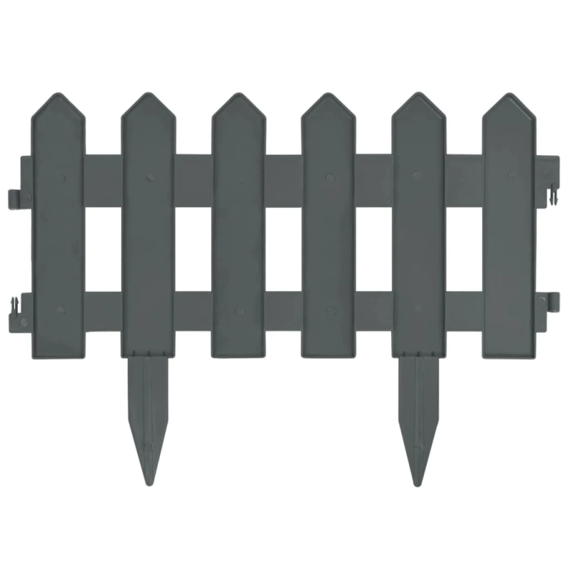 vidaXL zāliena apmales, 25 gab., antracītpelēkas, 10 m, PP