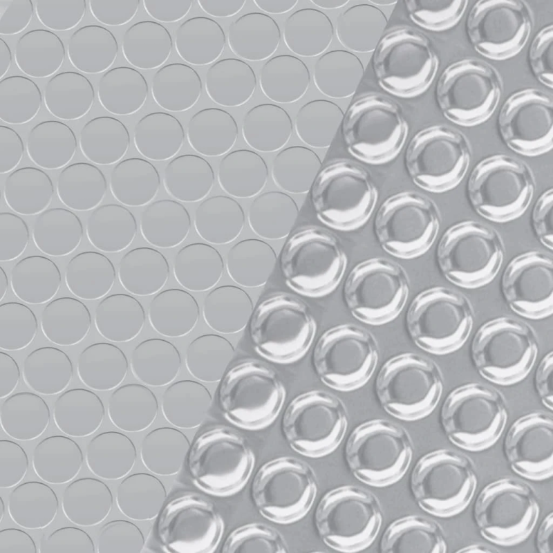 vidaXL baseina pārklājs, 800x500 cm, taisnstūra, PE, sudraba krāsas