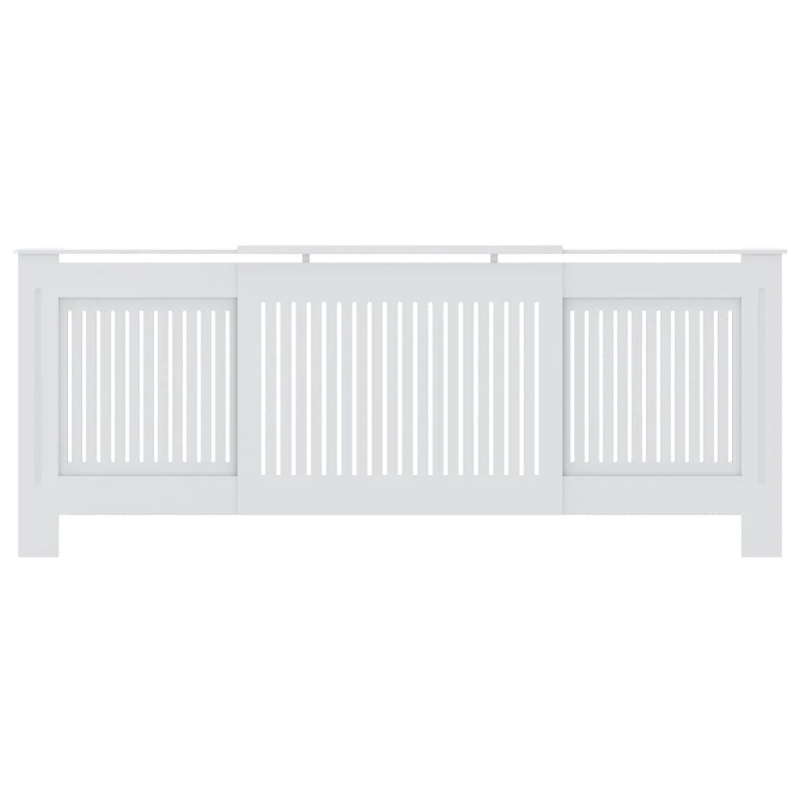vidaXL radiatora pārsegs, balts MDF, 205 cm