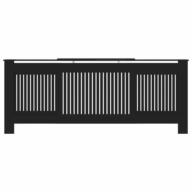 vidaXL radiatora pārsegs, melns MDF, 205 cm
