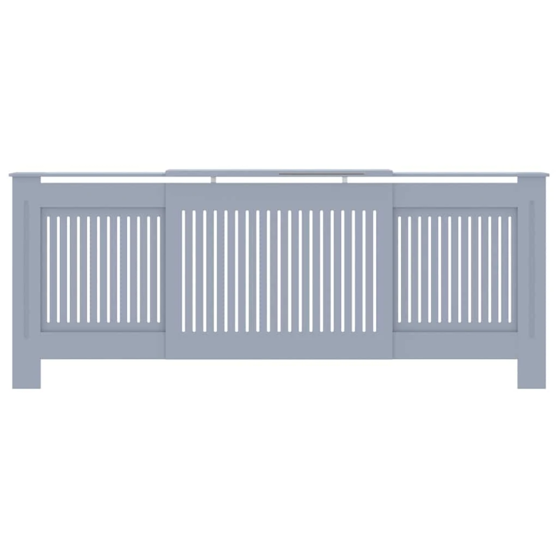 vidaXL radiatora pārsegs, pelēks MDF, 205 cm