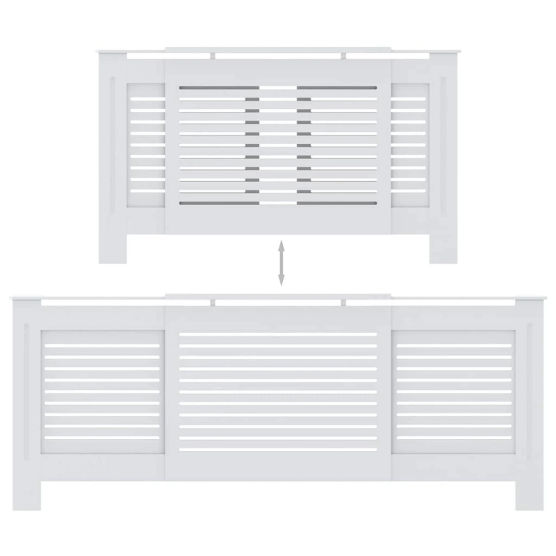 vidaXL radiatora pārsegs, balts MDF, 205 cm