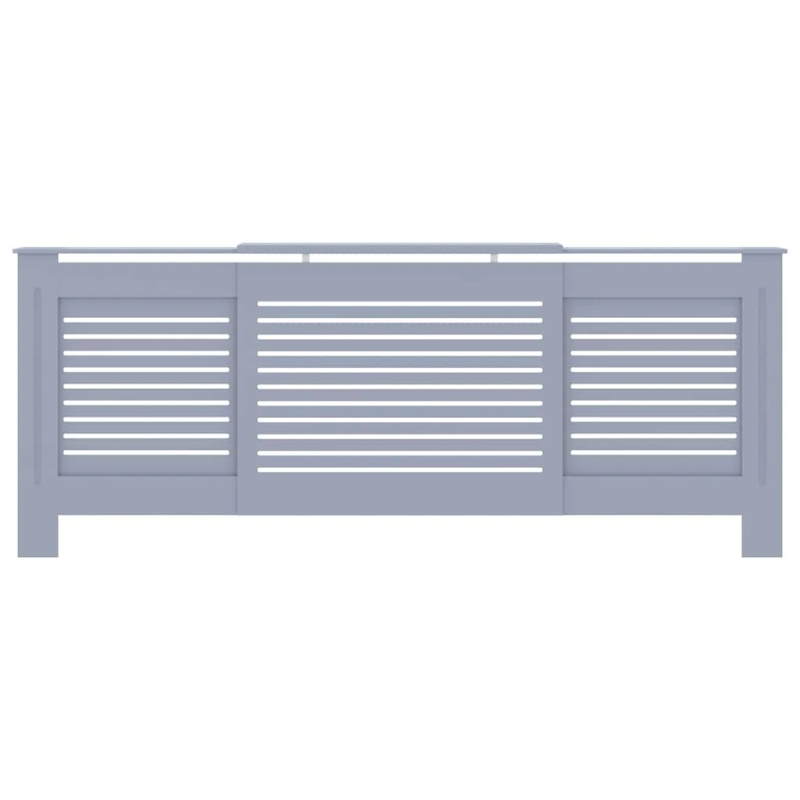 vidaXL radiatora pārsegs, pelēks MDF, 205 cm