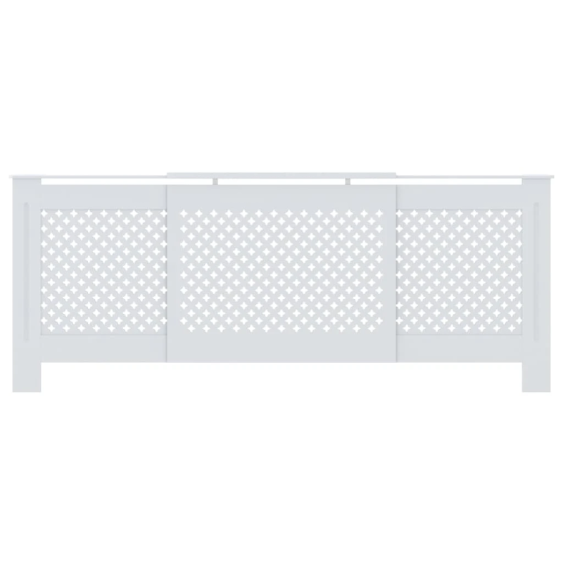 vidaXL radiatora pārsegs, balts MDF, 205 cm
