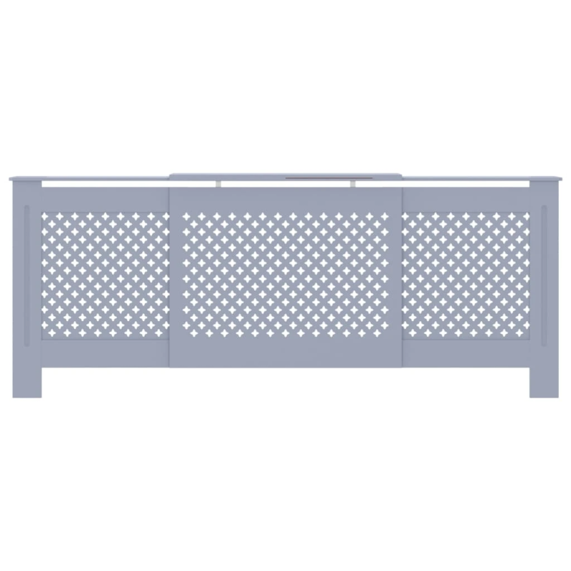 vidaXL radiatora pārsegs, pelēks MDF, 205 cm