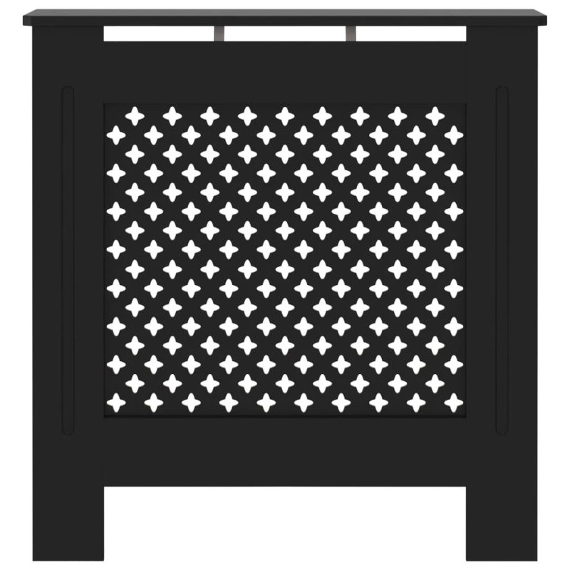 vidaXL radiatora pārsegs, melns MDF, 78 cm