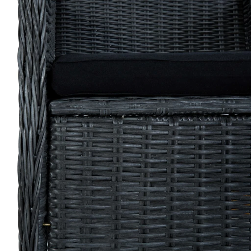 vidaXL dārza krēsli ar matračiem, 2 gab., tumši pelēka PE rotangpalma